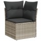 Sonata H Градински комплект с възглавници, 7 части, светлосив полиратан