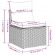 Sonata H Градински диван с възглавници, 14 части, черен, полиратан