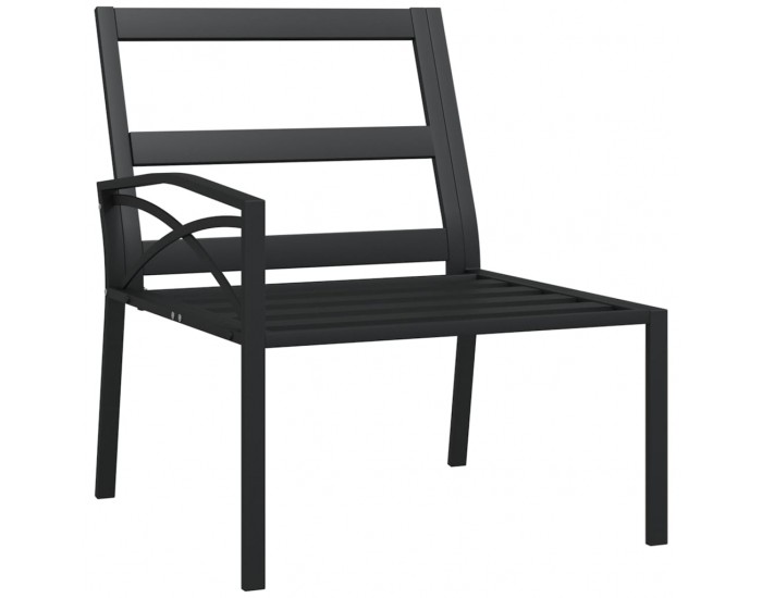 Sonata H Градински столове със сиви възглавници 2 бр 62x75x79 см стомана