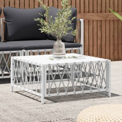 Sonata H Градинска маса, бяла, 70x70x34 см, тъкан текстил - Unelte și accesorii de grădină