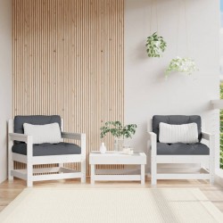Sonata H Градински столове, 2 бр, бели, борово дърво масив - Unelte și accesorii de grădină