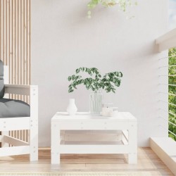 Sonata H Градинска табуретка, бяла, борово дърво масив - Unelte și accesorii de grădină