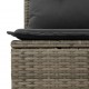 Sonata H Градински комплект с възглавници, 5 части, сив полиратан