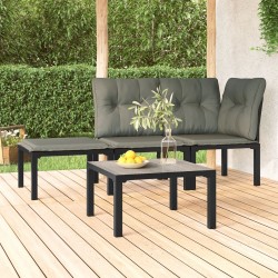 Sonata H Градинска маса за кафе сива 55x55x31 cм DPC и стомана - Unelte și accesorii de grădină