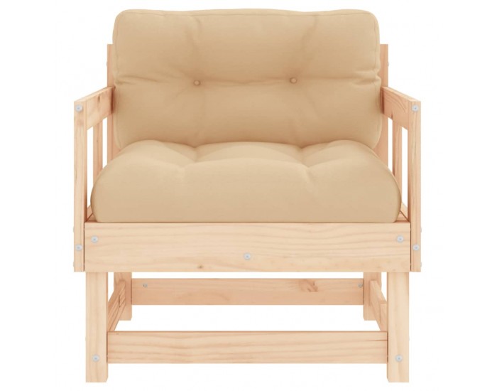 Sonata H Градински столове с възглавници, 2 бр, бор масив