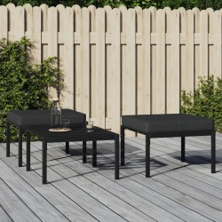 Sonata H Градински табуретки сиви възглавници 2 бр 60x60x35 см стомана - Unelte și accesorii de grădină