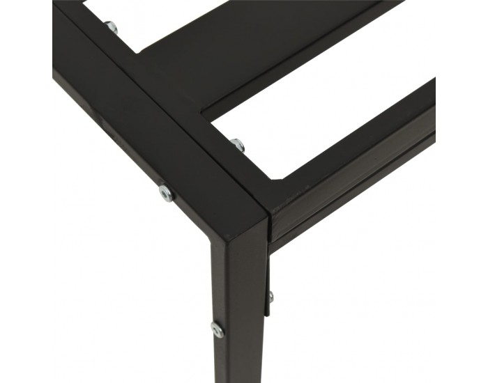 Sonata H Градински табуретки сиви възглавници 2 бр 60x60x35 см стомана