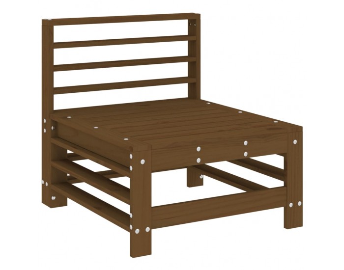 Sonata H Градински среден диван, меденокафяв, бор масив