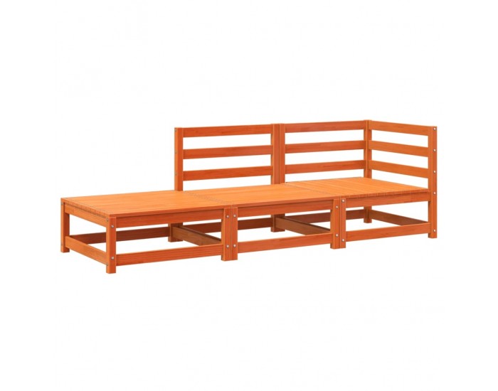 Sonata Canapea de grădină cu taburet și 2 locuri, maro ceruit
