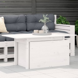 Sonata H Градинска маса, бяла, 100x50x75 см, борово дърво масив - Unelte și accesorii de grădină