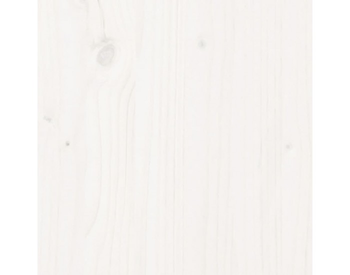 Sonata H Градинска маса, бяла, 100x50x75 см, борово дърво масив