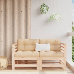 Sonata H Градински ъглови дивани, 2 бр, бор масив - Unelte și accesorii de grădină