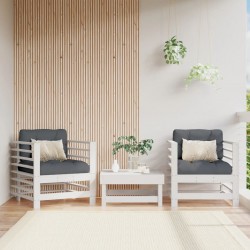 Sonata H Градински столове, 2 бр, бели, борово дърво масив - Unelte și accesorii de grădină