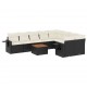 Sonata Set canapele de grădină cu perne, 10 piese, negru, poliratan