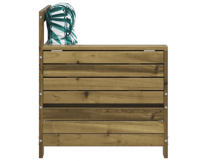 Sonata H Градинско кресло с подлакътник с възглавница, импрегниран бор