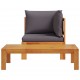 Sonata H Градински комплект дивани с възглавници от 2 части акация масив