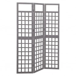 Sonata H Параван за стая, 3 панела, сив, масивна ела, 121x180 см - Electrocasnice și accesorii pentru living
