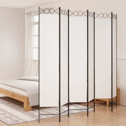 Sonata H Параван за стая, 6 панела, бял, 240x220 см, текстил - Electrocasnice și accesorii pentru living