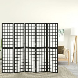 Sonata H Параван за стая, 5 панела, японски стил, 200x170 cм, черен - Electrocasnice și accesorii pentru living