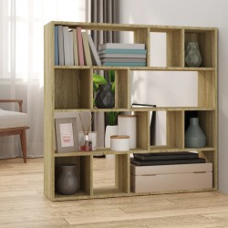 Sonata H Библиотека/разделител за стая, дъб сонома, 105x24x102 см - Living