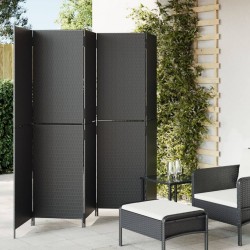 Sonata H Параван за стая, 5 панела, черен, полиратан - Electrocasnice și accesorii pentru living