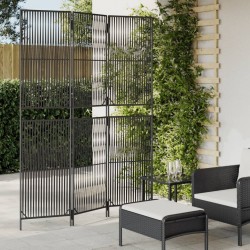 Sonata H Параван за стая, 3 панела, черен, полиратан - Electrocasnice și accesorii pentru living
