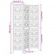 Sonata H Разделител за стая, 3 панела, кафяв, дърво пауловния масив