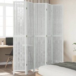 Sonata H Разделител за стая, 5 панела, бял, дърво пауловния масив - Electrocasnice și accesorii pentru living