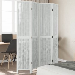 Sonata H Разделител за стая, 4 панела, бял, дърво пауловния масив - Electrocasnice și accesorii pentru living