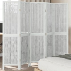 Sonata H Разделител за стая, 5 панела, бял, дърво пауловния масив - Electrocasnice și accesorii pentru living