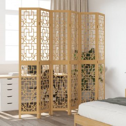 Sonata H Разделител за стая, 6 панела, кафяв, дърво пауловния масив - Electrocasnice și accesorii pentru living