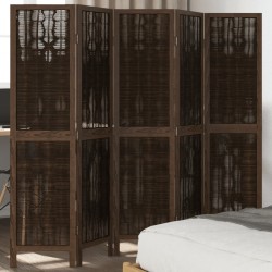 Sonata H Разделител за стая, 5 панела, тъмнокафяв, дърво пауловния масив - Electrocasnice și accesorii pentru living
