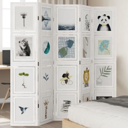 Sonata H Разделител за стая, 5 панела, бял, дърво пауловния масив - Electrocasnice și accesorii pentru living