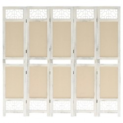 Sonata H Параван за стая, 5 панела, кремав, 175x165 cм, текстил - Electrocasnice și accesorii pentru living