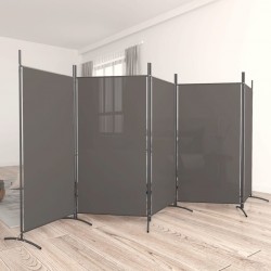 Sonata H Параван за стая, 6 панела, антрацит, 433x180 cм, тексти5 - Electrocasnice și accesorii pentru living
