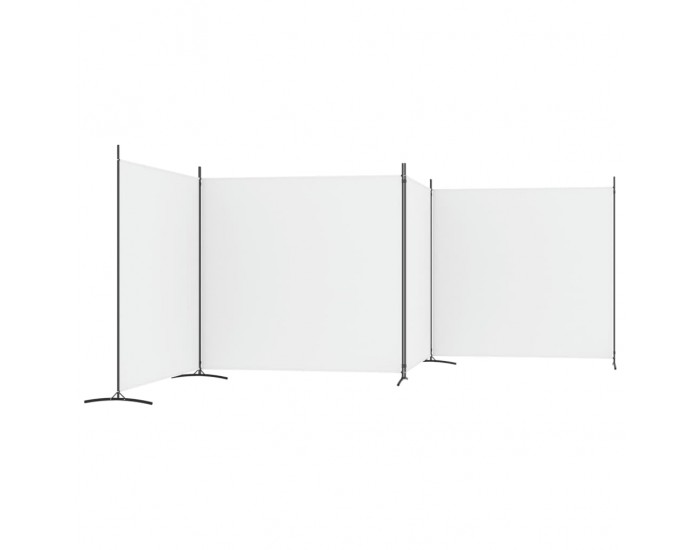 Sonata H Параван за стая, бял, 4 панела, 698x180 см, плат