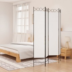 Sonata H Параван за стая, 4 панела, бял, 160x200 см, текстил - Electrocasnice și accesorii pentru living