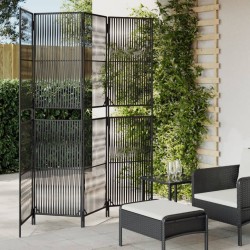 Sonata H Параван за стая, 4 панела, черен, полиратан - Electrocasnice și accesorii pentru living