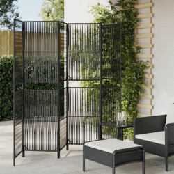 Sonata H Параван за стая, 6 панела, черен, полиратан - Electrocasnice și accesorii pentru living