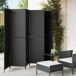 Sonata H Параван за стая, 6 панела, черен, полиратан - Electrocasnice și accesorii pentru living