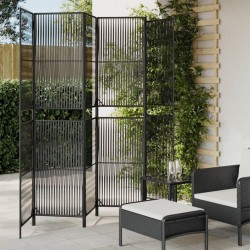 Sonata H Параван за стая, 6 панела, черен, полиратан - Electrocasnice și accesorii pentru living