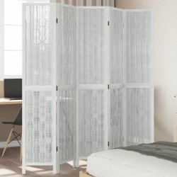 Sonata H Разделител за стая, 5 панела, бял, дърво пауловния масив - Electrocasnice și accesorii pentru living