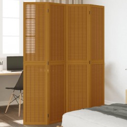 Sonata H Разделител за стая, 4 панела, кафяв, дърво пауловния масив - Electrocasnice și accesorii pentru living