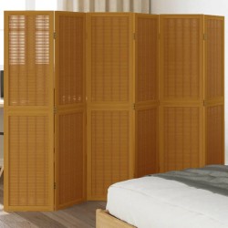 Sonata H Разделител за стая, 6 панела, кафяв, дърво пауловния масив - Electrocasnice și accesorii pentru living