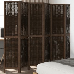 Sonata H Разделител за стая, 6 панела, тъмнокафяв, дърво пауловния масив - Electrocasnice și accesorii pentru living