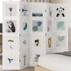 Sonata H Разделител за стая, 5 панела, бял, дърво пауловния масив - Electrocasnice și accesorii pentru living