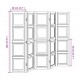 Sonata H Разделител за стая, 5 панела, бял, дърво пауловния масив