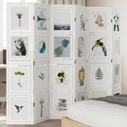 Sonata H Разделител за стая, 6 панела, бял, дърво пауловния масив - Electrocasnice și accesorii pentru living
