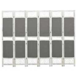 Sonata H Параван за стая, 6 панела, сив, 210x165 cм, текстил - Electrocasnice și accesorii pentru living