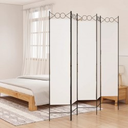 Sonata H Параван за стая, 5 панела, бял, 200x200 см, текстил - Electrocasnice și accesorii pentru living